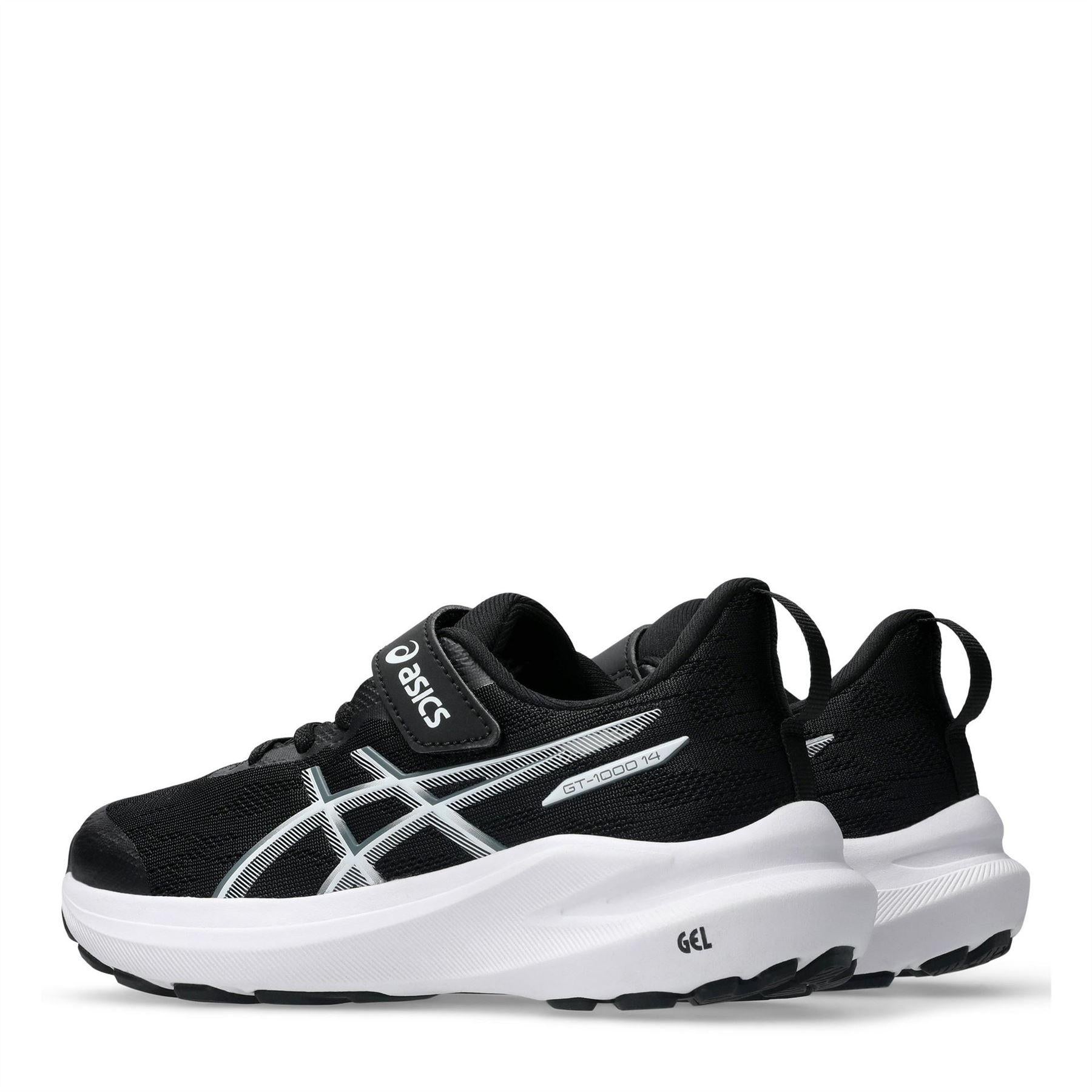 Black-Steel Grey - Pack Shot - Asics Childrens-Kids GT-1000 14 Shoes
