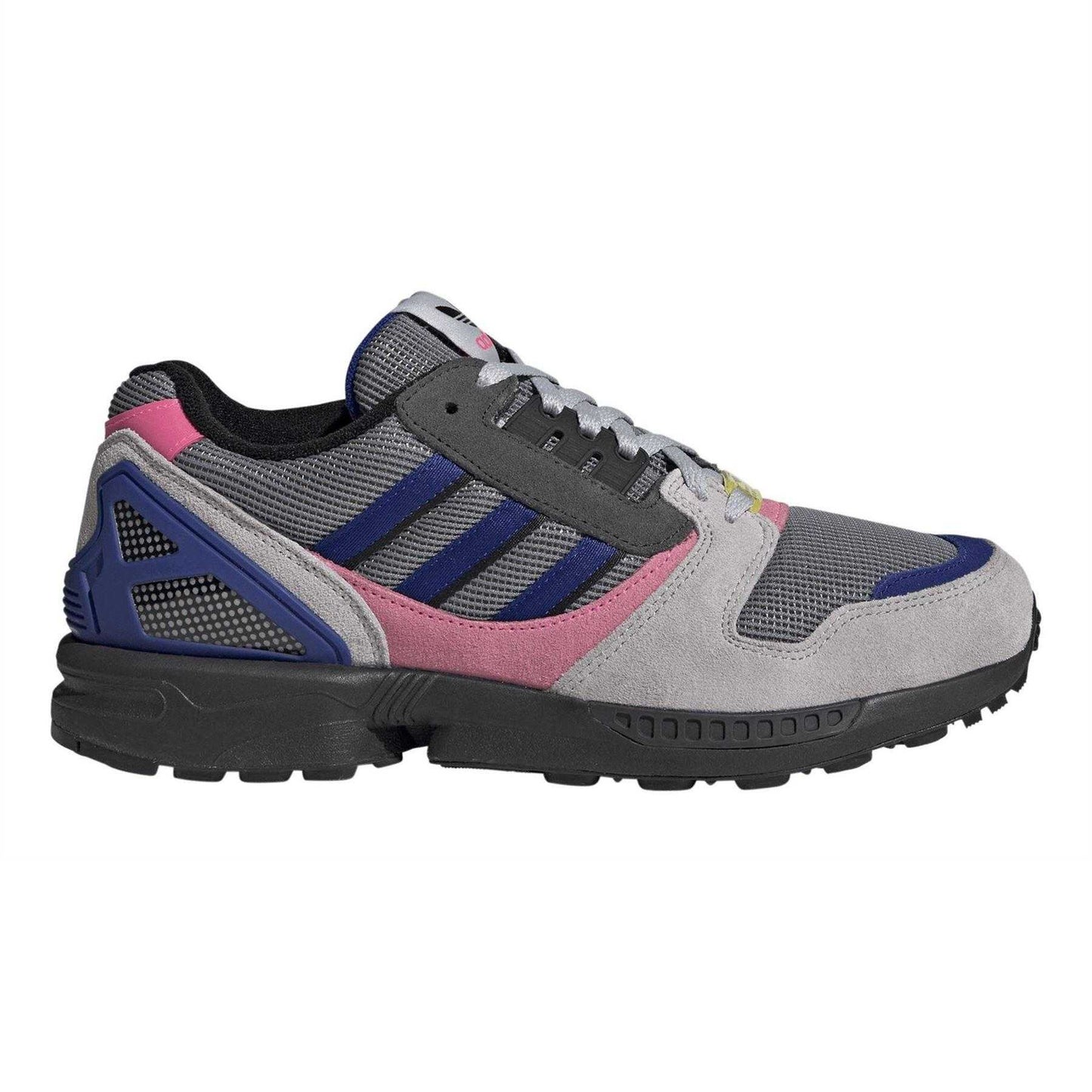 Grey-Blue - Front - Adidas Mens ZX 8000 Mesh Trainers
