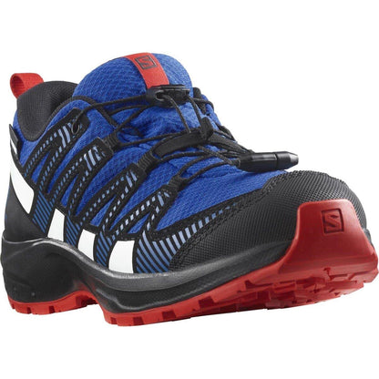 Lapis Blue-Black - Pack Shot - Salomon Childrens-Kids XA Pro V8 Shoes