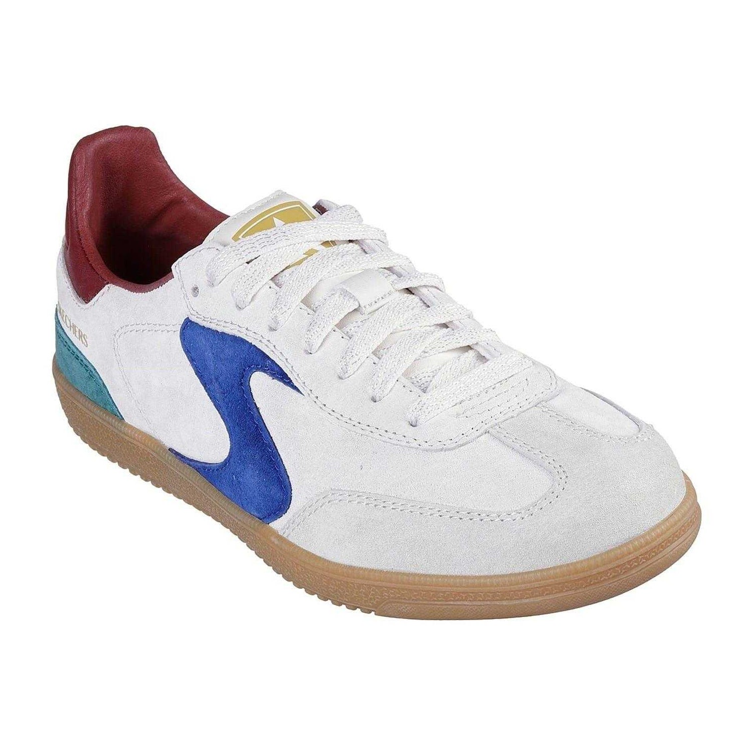 Light Grey - Pack Shot - Skechers Womens-Ladies Hotshot - For The Win Suede Trainers