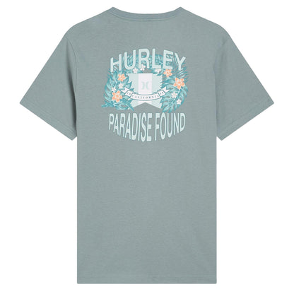 Grey-Blue - Back - Hurley Mens Paradise Found T-Shirt