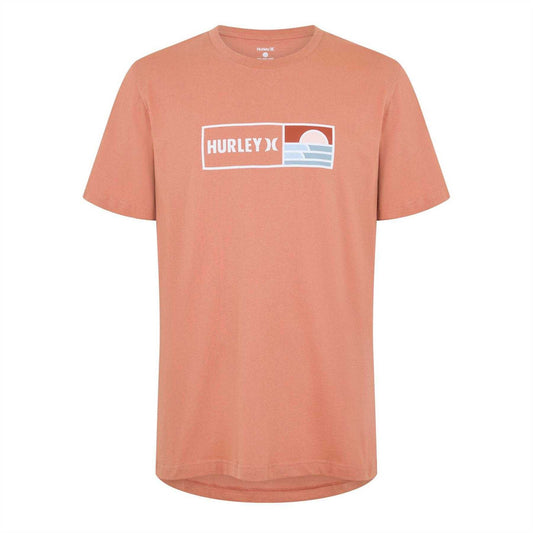 Red - Front - Hurley Mens Box Logo T-Shirt