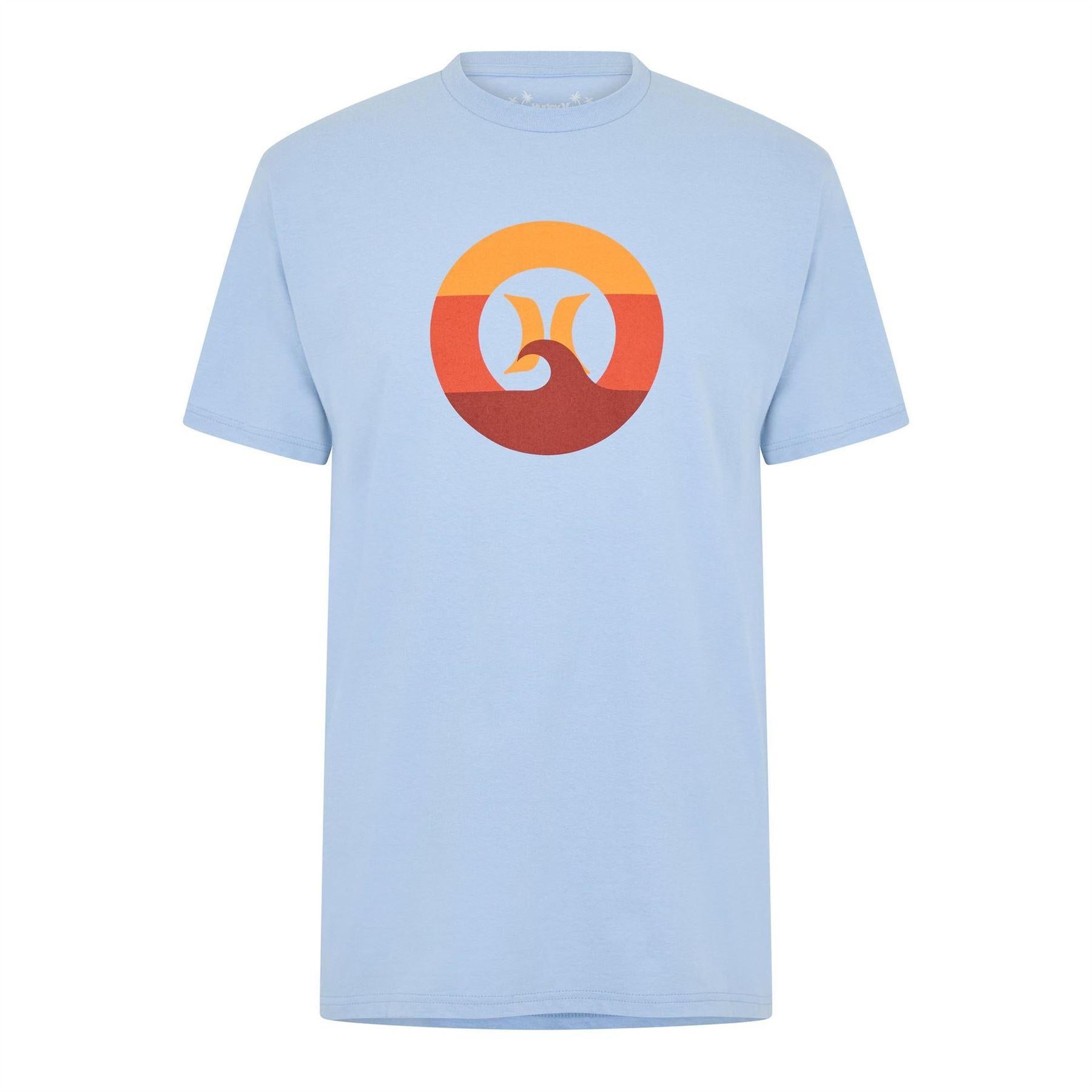 Grey - Front - Hurley Mens Wave T-Shirt