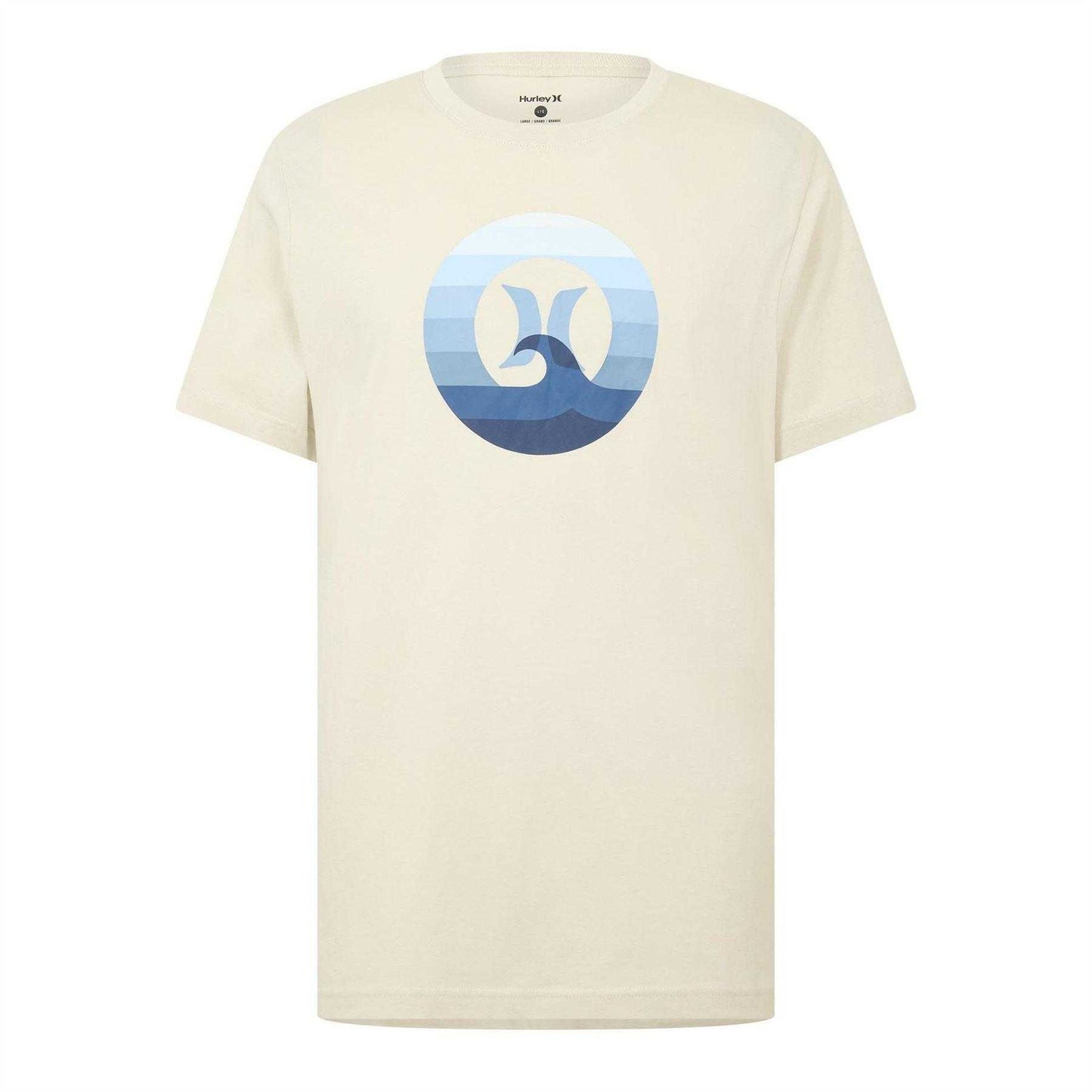 Cream - Front - Hurley Mens Wave T-Shirt