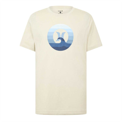 Cream - Front - Hurley Mens Wave T-Shirt