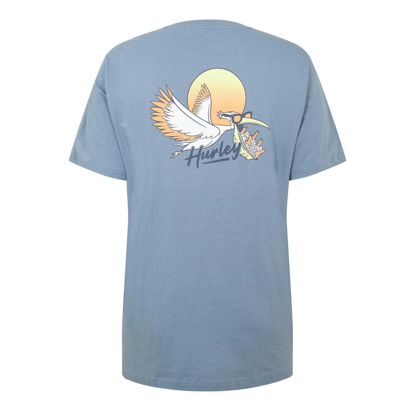 Blue - Back - Hurley Mens Beer Run T-Shirt