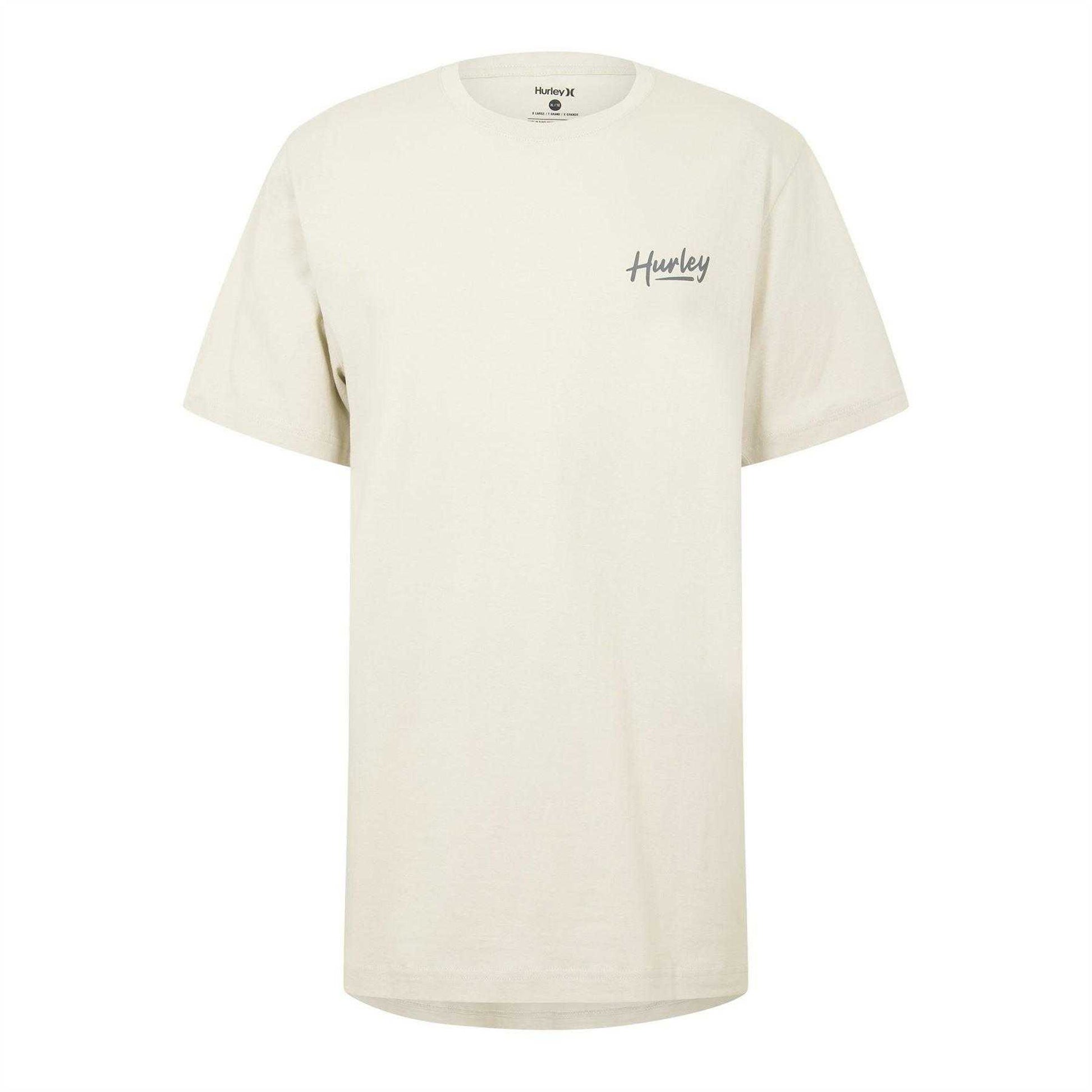 Cream - Front - Hurley Mens Beer Run T-Shirt