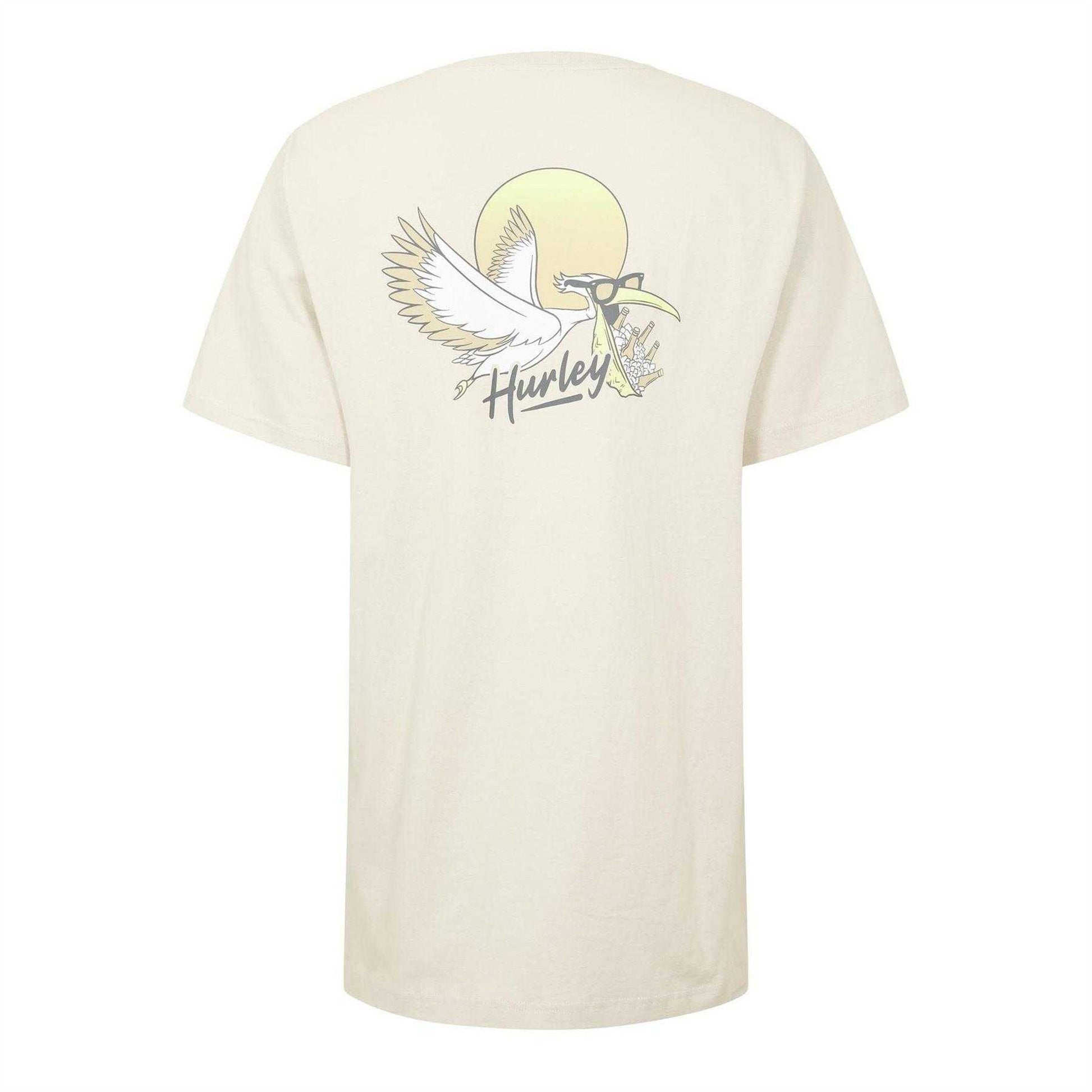 Cream - Back - Hurley Mens Beer Run T-Shirt