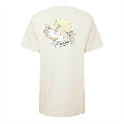 Cream - Back - Hurley Mens Beer Run T-Shirt