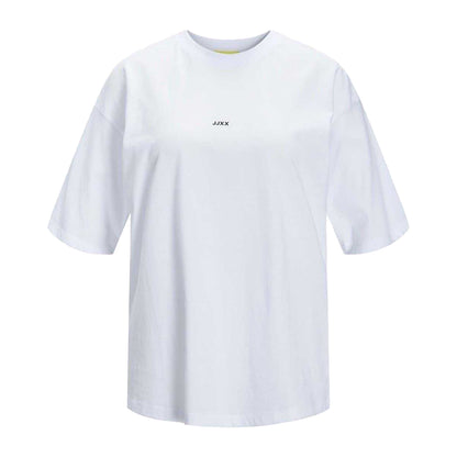 Bright White - Front - JJXX Womens-Ladies Logo Loose T-Shirt