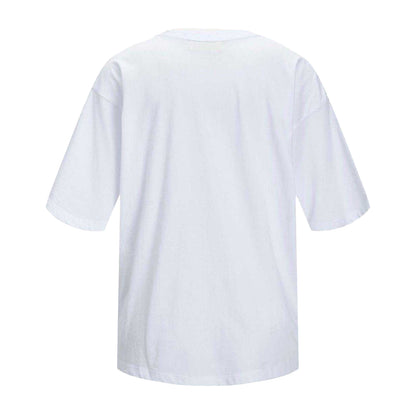 Bright White - Back - JJXX Womens-Ladies Logo Loose T-Shirt