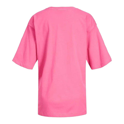 Carmine Rose - Back - JJXX Womens-Ladies Logo Loose T-Shirt