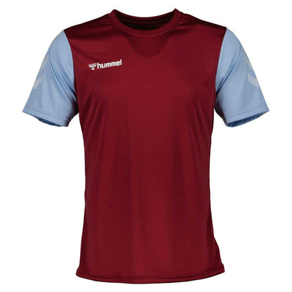 Maroon - Front - Hummel Childrens-Kids Logo Crew Neck Match T-Shirt