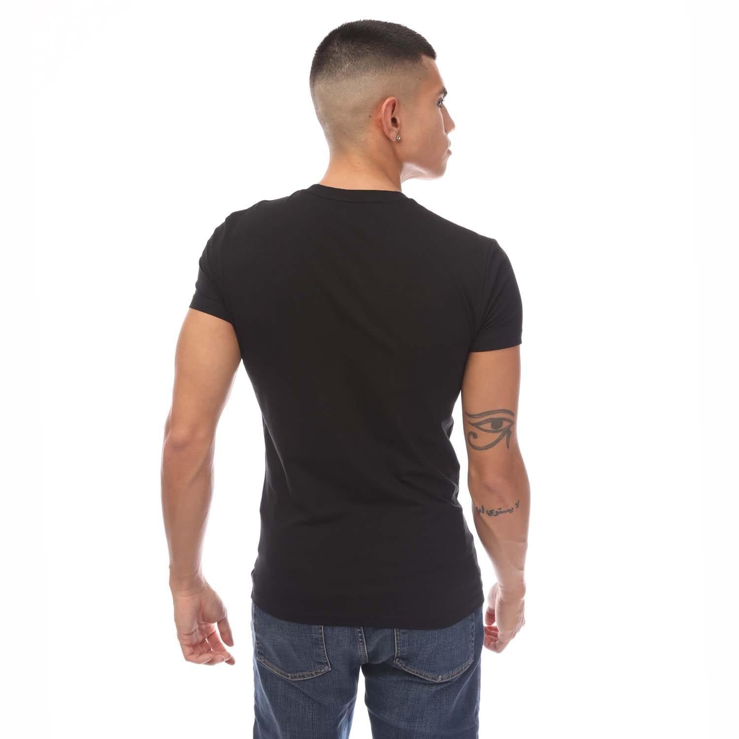 Black - Back - Emporio Armani Mens Crew Neck T-Shirt