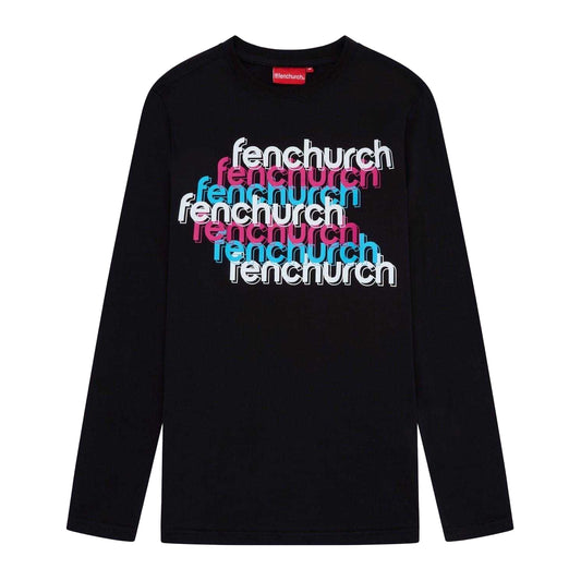 Black - Front - Fenchurch Mens Billings Long-Sleeved T-Shirt