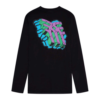 Black - Back - Fenchurch Mens Spencer Long-Sleeved T-Shirt