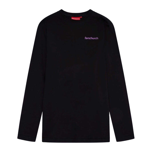 Black - Front - Fenchurch Mens Spencer Long-Sleeved T-Shirt