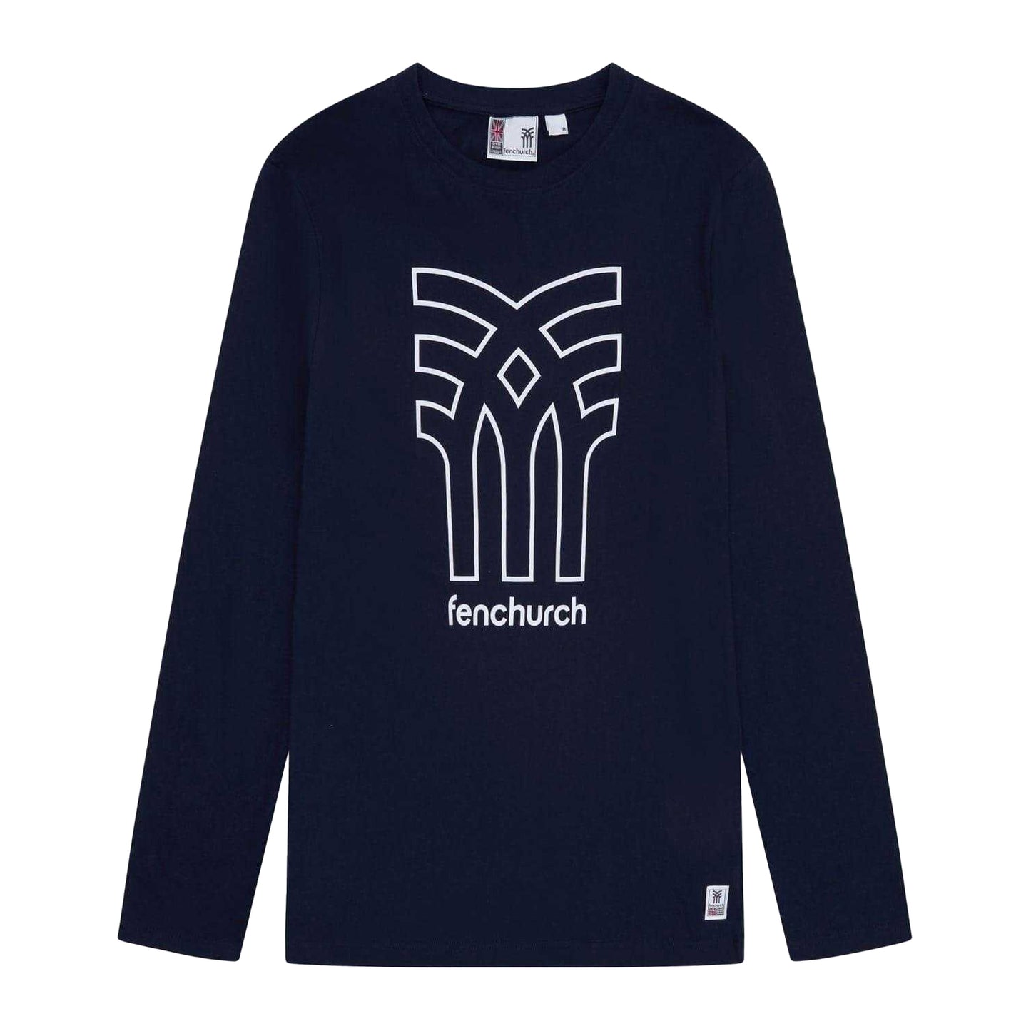 Navy - Front - Fenchurch Mens Aspinall Big Logo T-Shirt