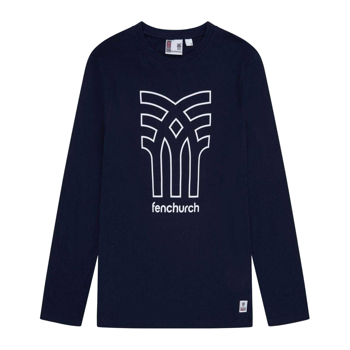 Navy - Front - Fenchurch Mens Aspinall Big Logo T-Shirt