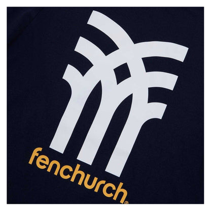 Navy - Side - Fenchurch Mens Wentworth Big Logo T-Shirt