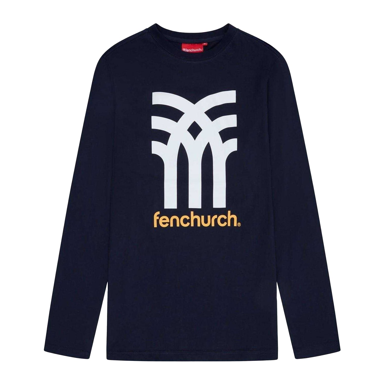 Navy - Front - Fenchurch Mens Wentworth Big Logo T-Shirt