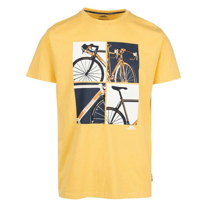 Pale Maize - Front - Trespass Mens Bicycle Crew Neck Regular Short-Sleeved T-Shirt