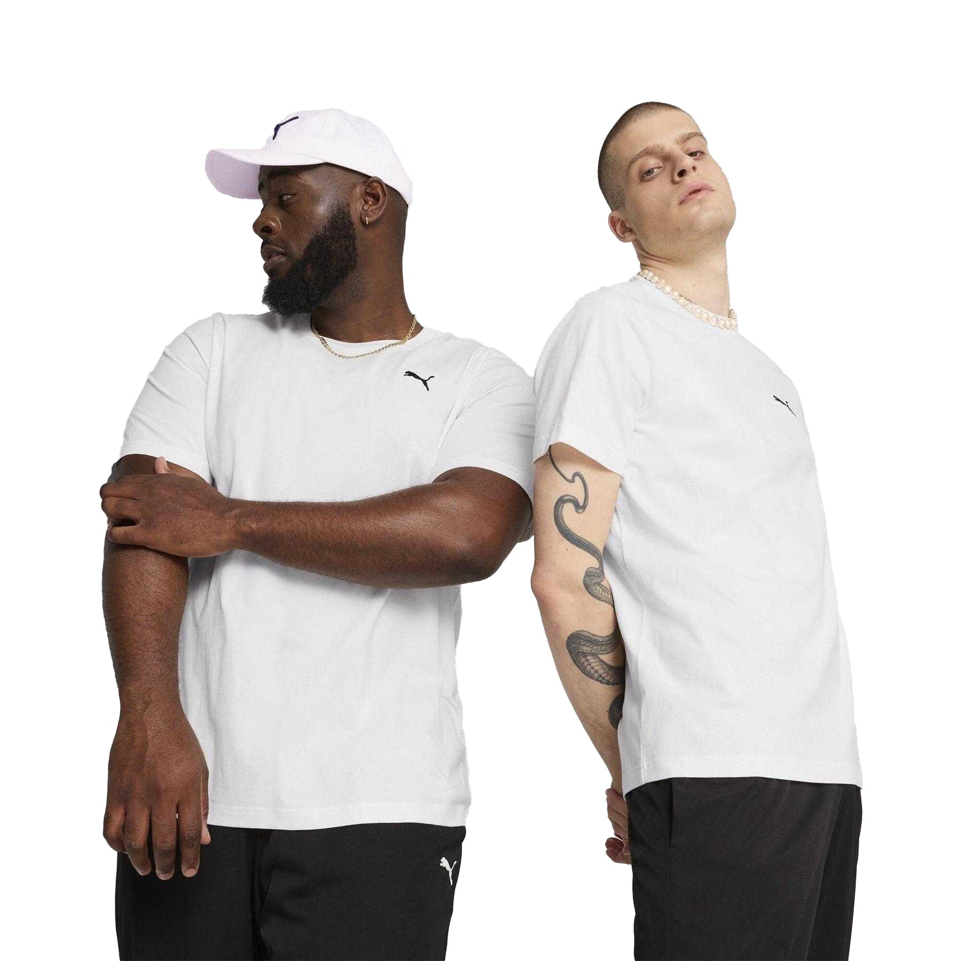 Puma White - Side - Puma Mens Small Logo Regular T-Shirt