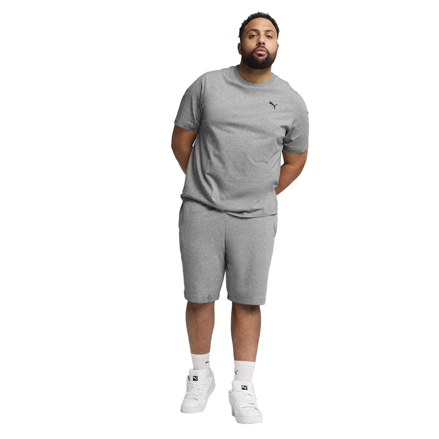 Medium Grey - Side - Puma Mens Small Logo Regular T-Shirt
