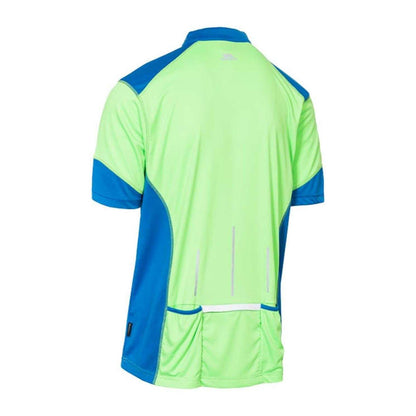Green Gecko - Back - Trespass Mens Dudley Cycling Jersey