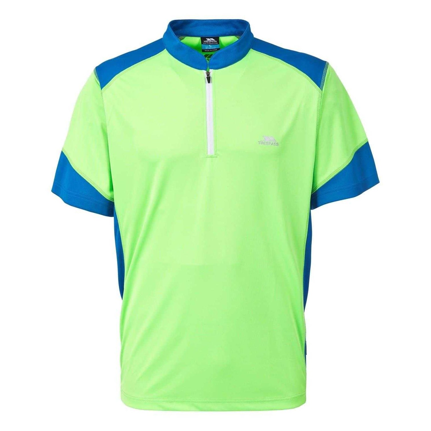 Green Gecko - Front - Trespass Mens Dudley Cycling Jersey