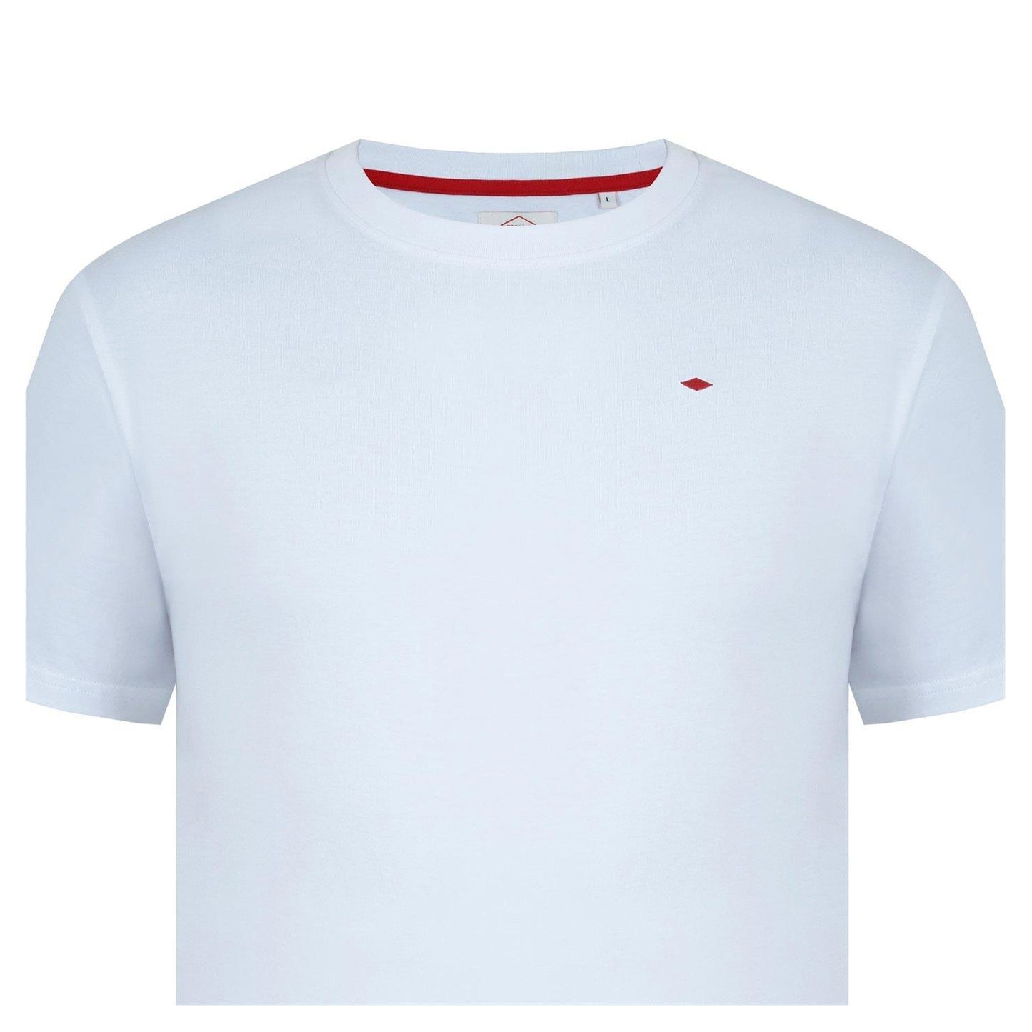 White - Lifestyle - Lee Cooper Mens Essentials Small Logo Crew Neck T-Shirt
