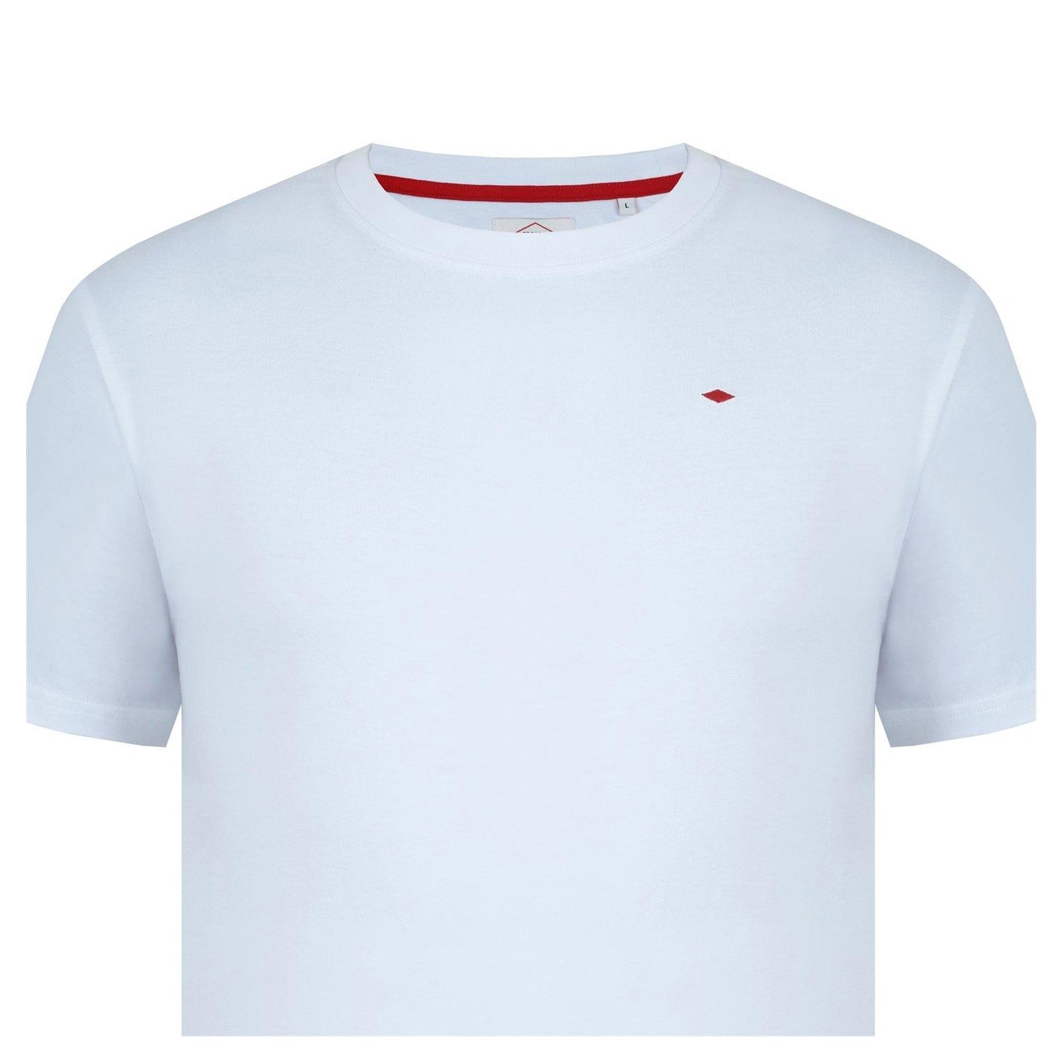 White - Lifestyle - Lee Cooper Mens Essentials Small Logo Crew Neck T-Shirt