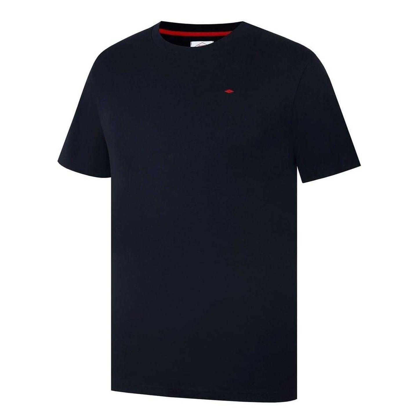 Black - Side - Lee Cooper Mens Essentials Small Logo Crew Neck T-Shirt