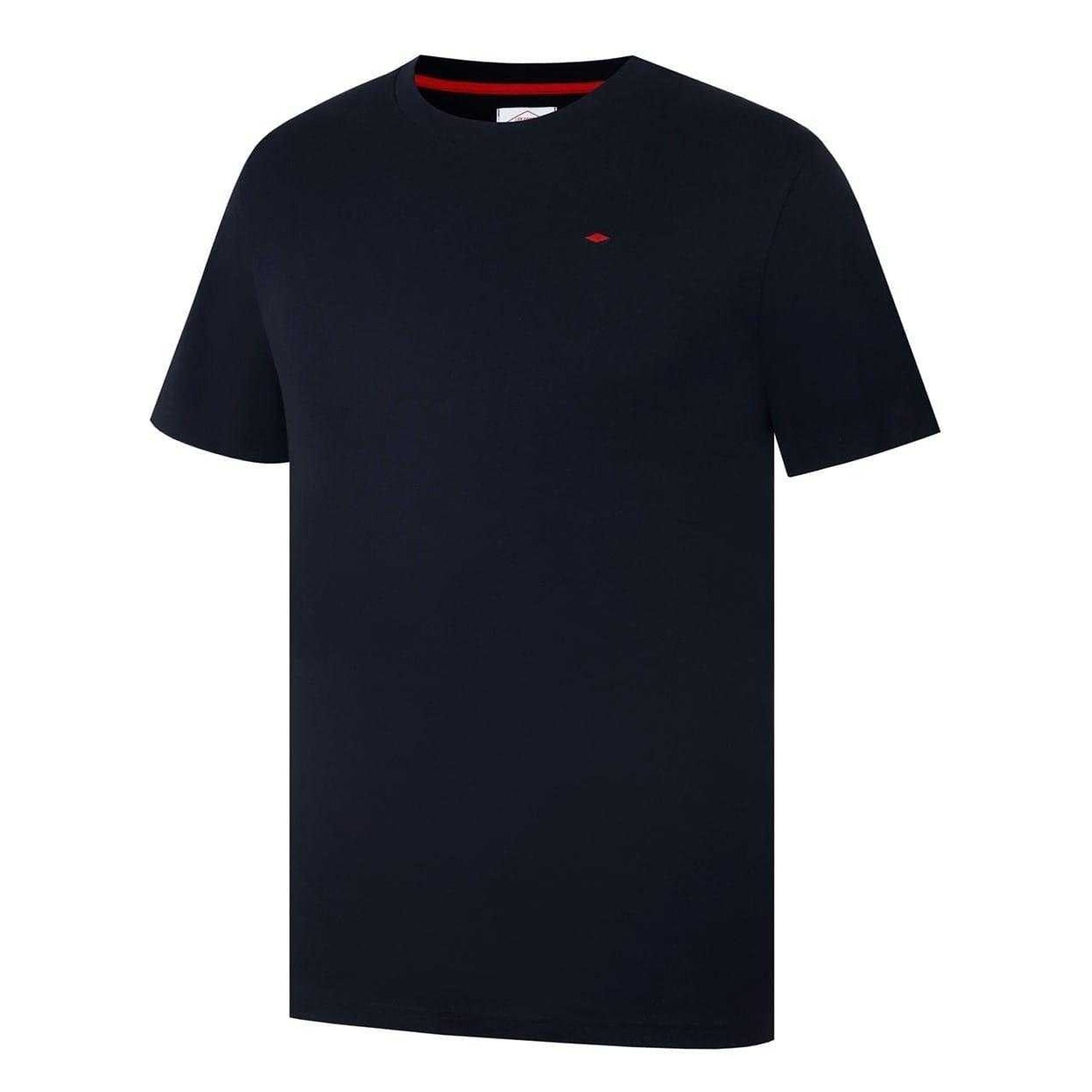 Black - Side - Lee Cooper Mens Essentials Small Logo Crew Neck T-Shirt