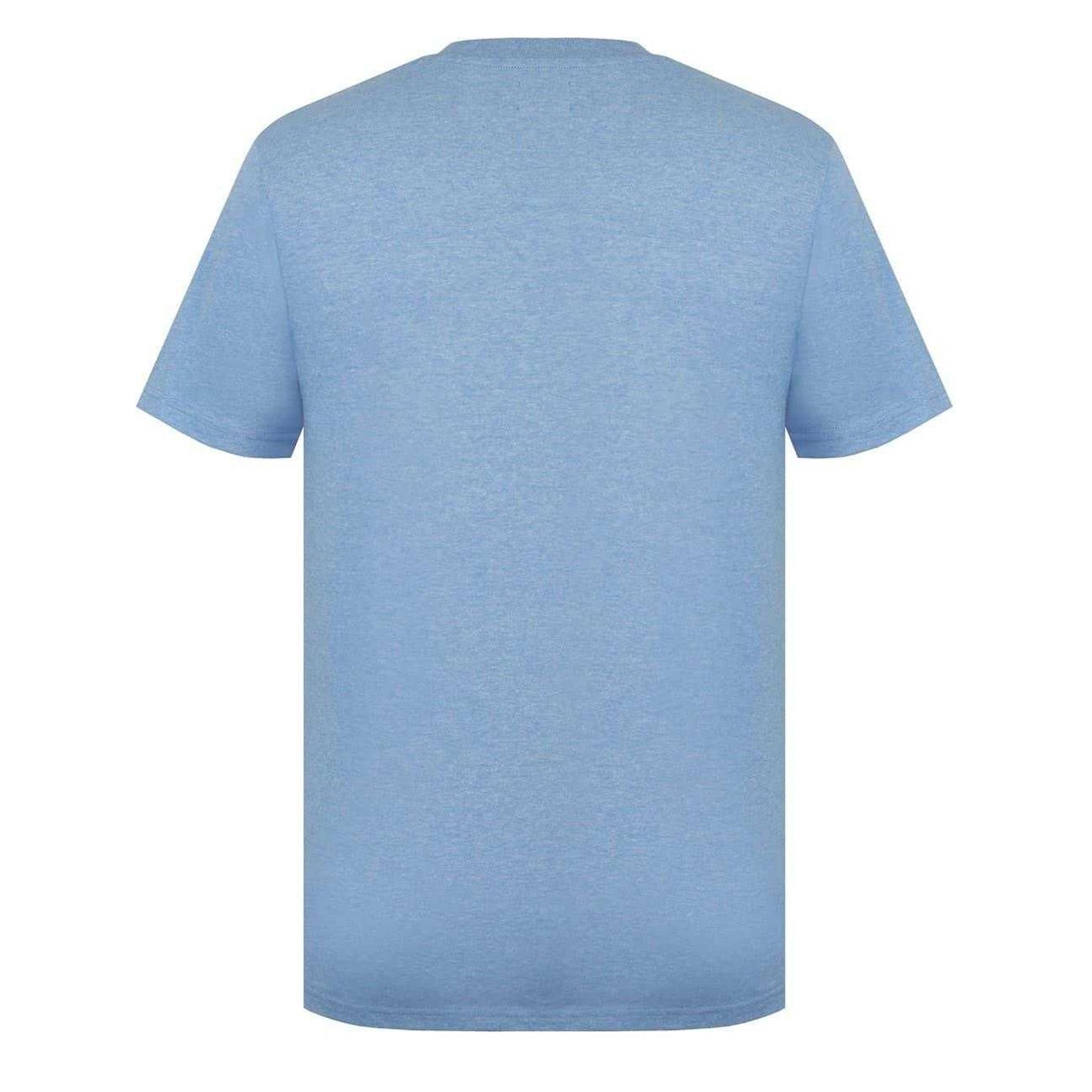 Sky Blue - Back - Lee Cooper Mens Essentials Small Logo Crew Neck T-Shirt