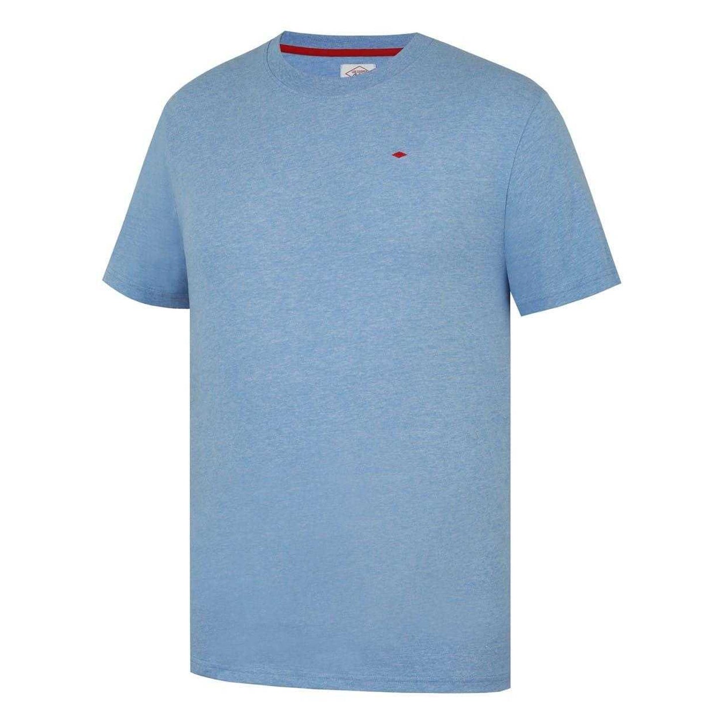 Sky Blue - Side - Lee Cooper Mens Essentials Small Logo Crew Neck T-Shirt