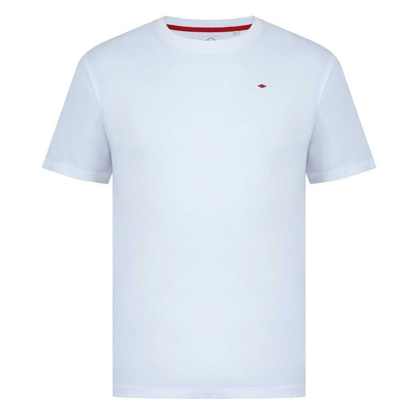 White - Front - Lee Cooper Mens Essentials Small Logo Crew Neck T-Shirt
