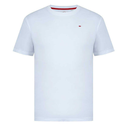 White - Front - Lee Cooper Mens Essentials Small Logo Crew Neck T-Shirt