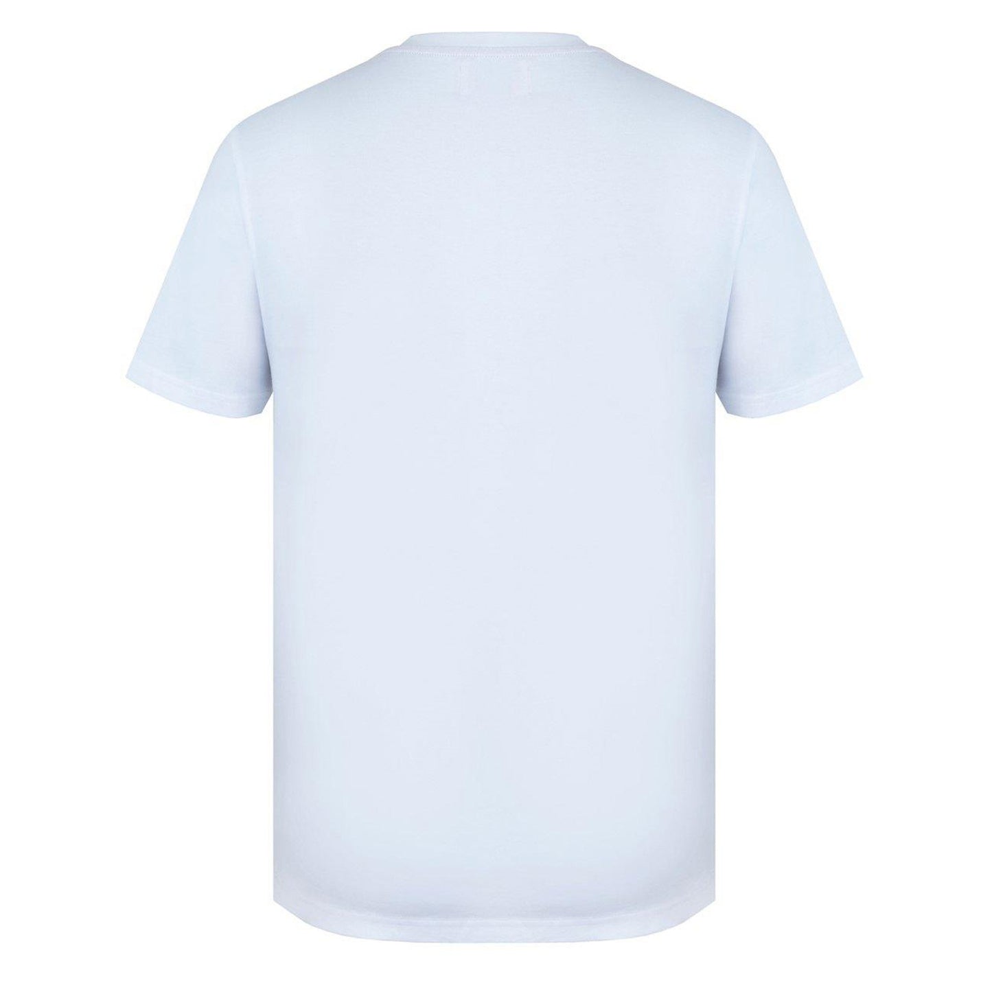 White - Back - Lee Cooper Mens Essentials Small Logo Crew Neck T-Shirt