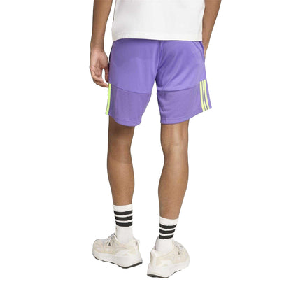 Purple-Yellow - Back - Adidas Mens Sereno Training Shorts