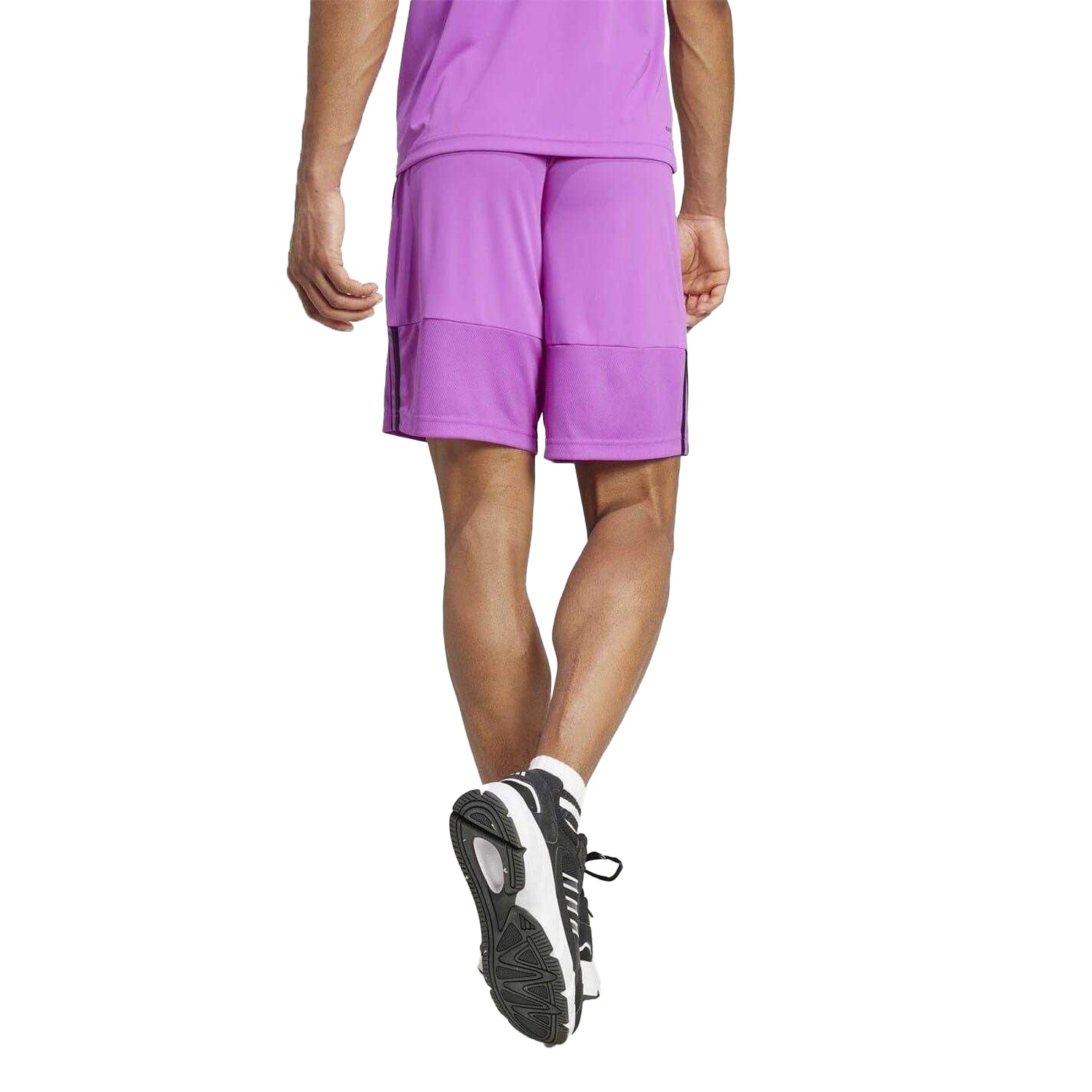 Purple-Black - Back - Adidas Mens Sereno Training Shorts