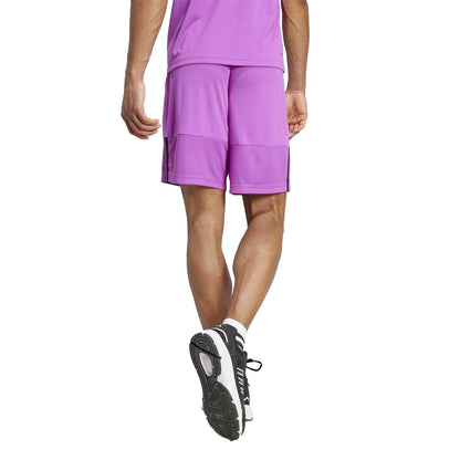 Purple-Black - Back - Adidas Mens Sereno Training Shorts
