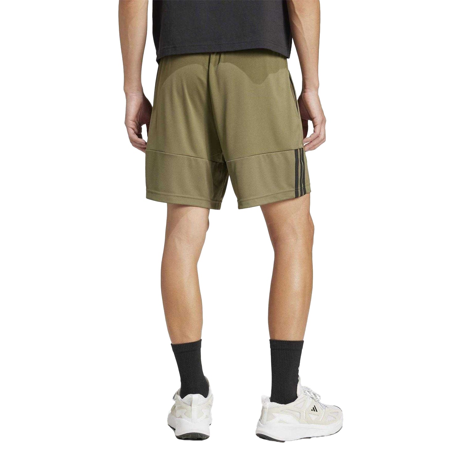 Olive Strata - Back - Adidas Mens Sereno Training Shorts