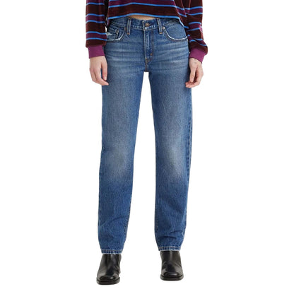 Denim - Pack Shot - Levis Womens-Ladies Middy Straight Jeans
