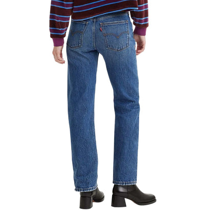 Denim - Close up - Levis Womens-Ladies Middy Straight Jeans