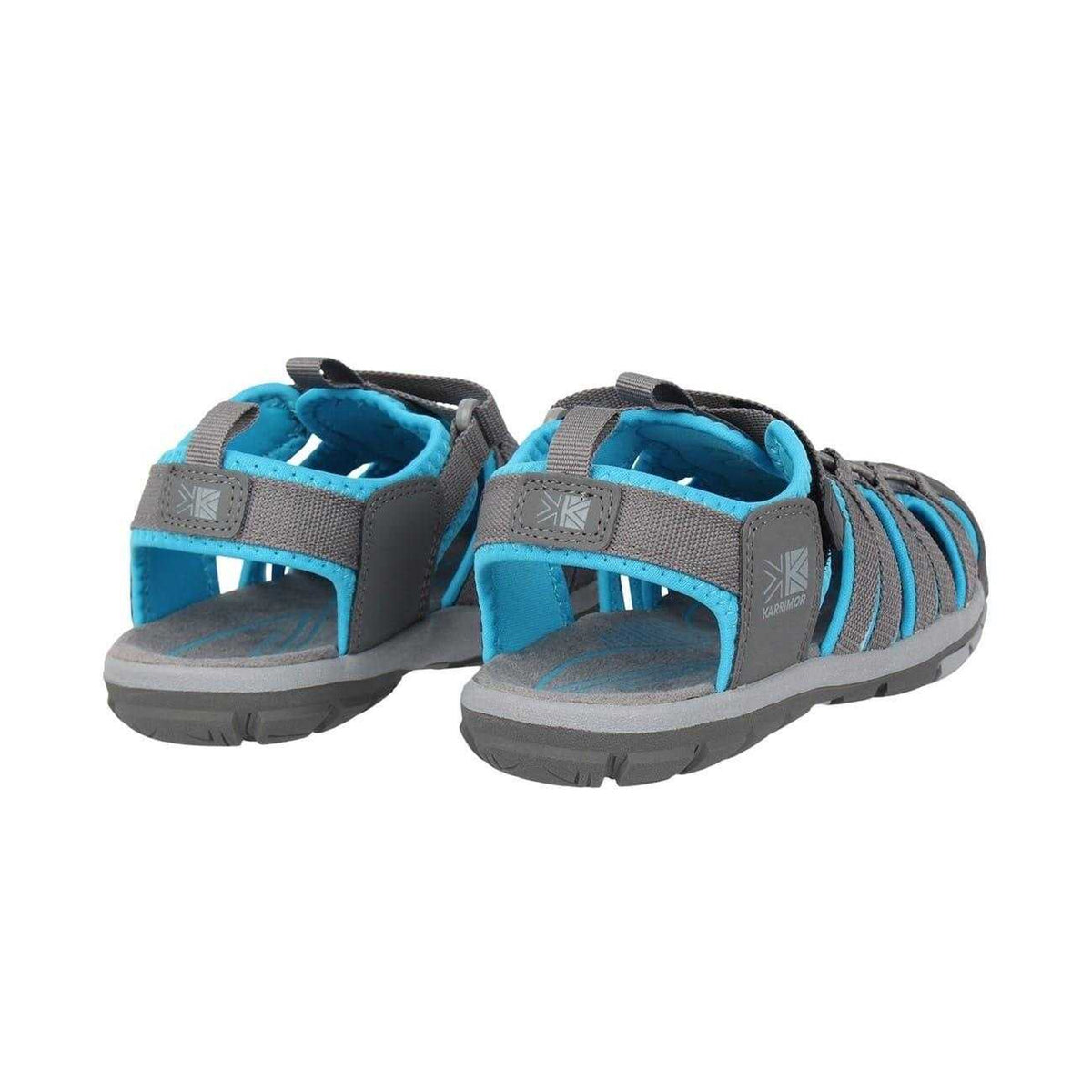 Grey-Blue - Back - Karrimor Childrens-Kids Ithaca Closed Toe Walking Sandals