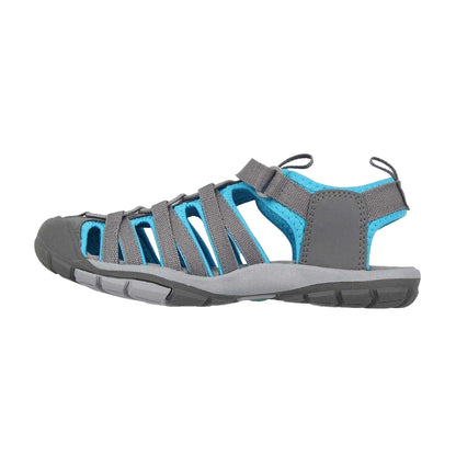 Grey-Blue - Side - Karrimor Childrens-Kids Ithaca Closed Toe Walking Sandals