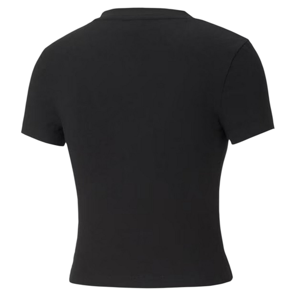Black - Back - Puma Womens-Ladies Sportstyle Classic V Neck Crop T-Shirt