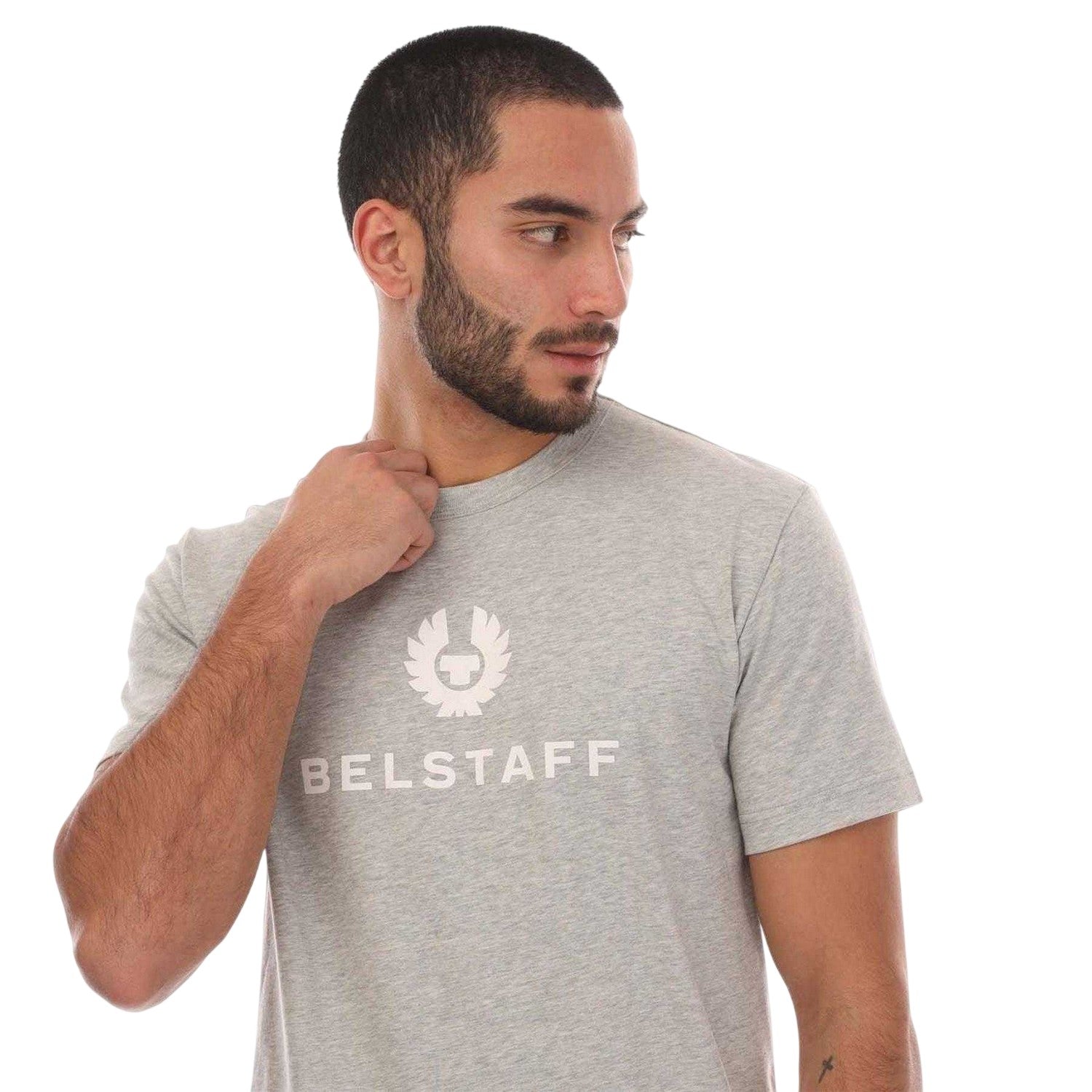 Silver - Side - Belstaff Mens Signature T-Shirt