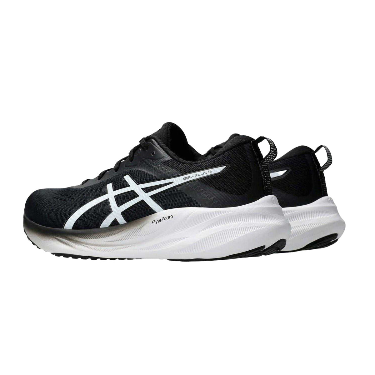 Black-White - Back - Asics Womens-Ladies Gel Flux 8 Shoes
